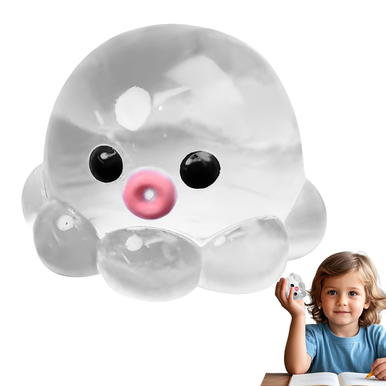 Octopus Sensory Ball Clear Jellyfish Toy Soft Bubble Sea Animal Squeeze Relaxing Toy Stress Squeeze Balls Fidget Toys For Adults & Kids Classroom Home School Mental Health Travel
