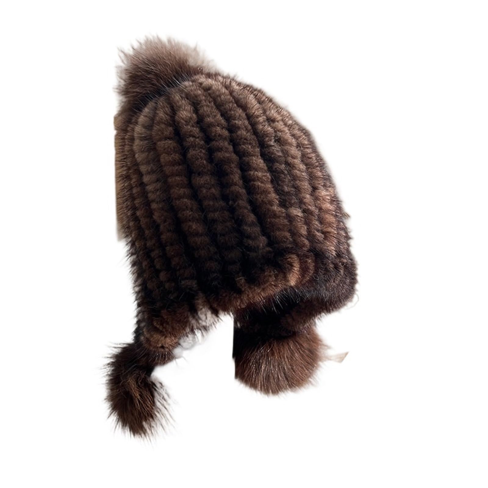 Cappellino Donna Invernale Cappello Invernale da Donna Berretto Caldo Lavorato a Maglia I Berretti a Spirale con Pompon sulla Parte Superiore
