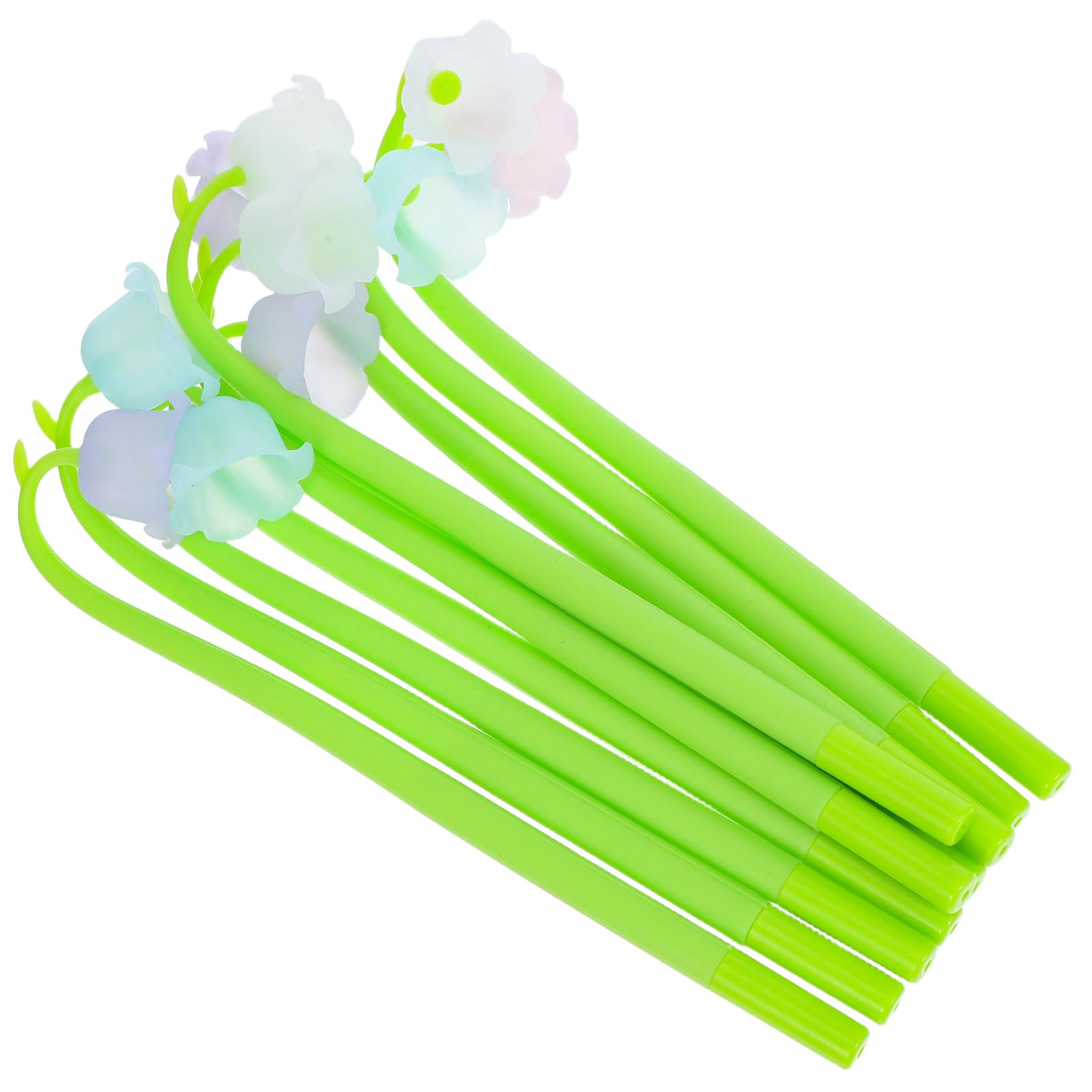 PACKOVE Bolígrafos Rollerball de Gel 0,5 Mm Diseño de Flor de Lirio, Paquete de 10 Unidades en Colores Surtidos, Papelería para Estudiantes y Regalos Escolares Color Color Aleatorio