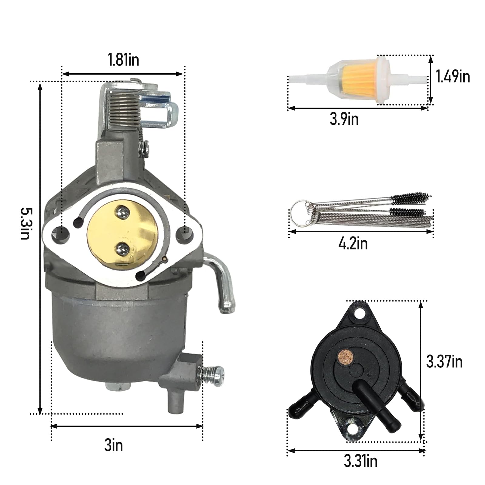 Yuqutum Carburetor for Kawasaki Engine EZGO RXV 2008 +, Gas Golf