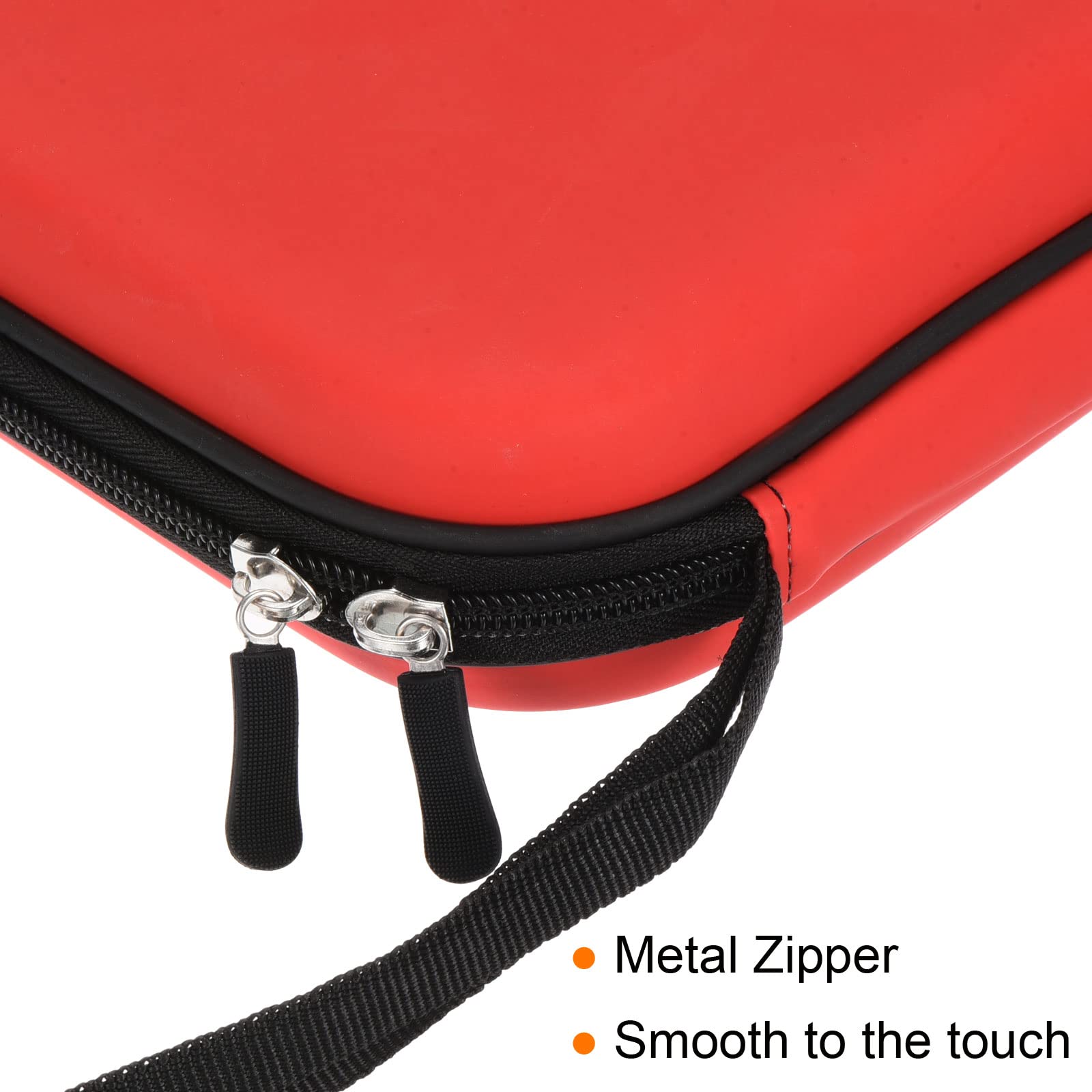 PATIKIL Tavolo Tennis Racchetta Custodia, Ping Pong Paddle Custodia Dura Copertura Contenitore Borsa Quadrato per Sport Accessori, Rosso