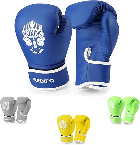 Miniatura 12 de Guantes de Boxeo para Niños, Guantes de Entrenamiento de Espuma de Esponja para Sparring, Boxeo Tailandés Kick Boxing para Niños y Jóvenes,
