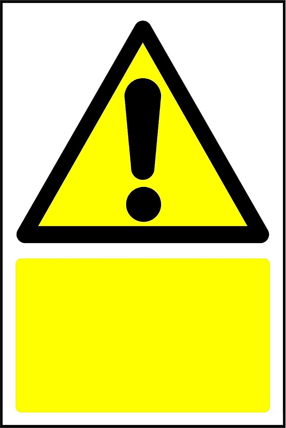 Custom Warning sign Enter text of your choice - 1.2mm Rigid plastic 400mm x 300mm