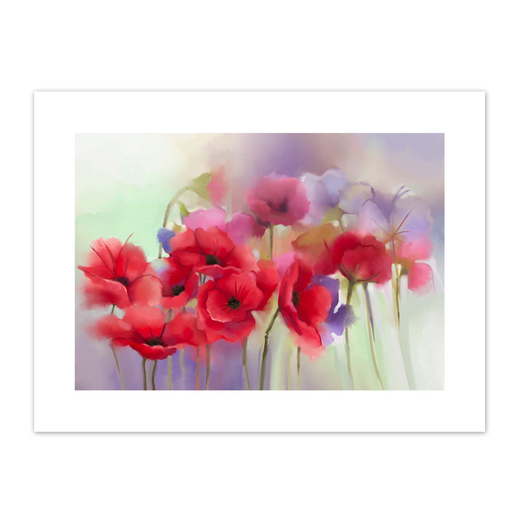 Wee Blue Coo Flowers Dreamy Poppies Art Print Canvas Premium Wall Decor Poster