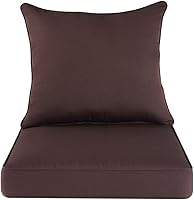 Vista 5 de QILLOWAY - Juego de cojines para silla de exterior e interior, cojín de repuesto para muebles de patio., Moderno, Café/Marrón/Chocolate