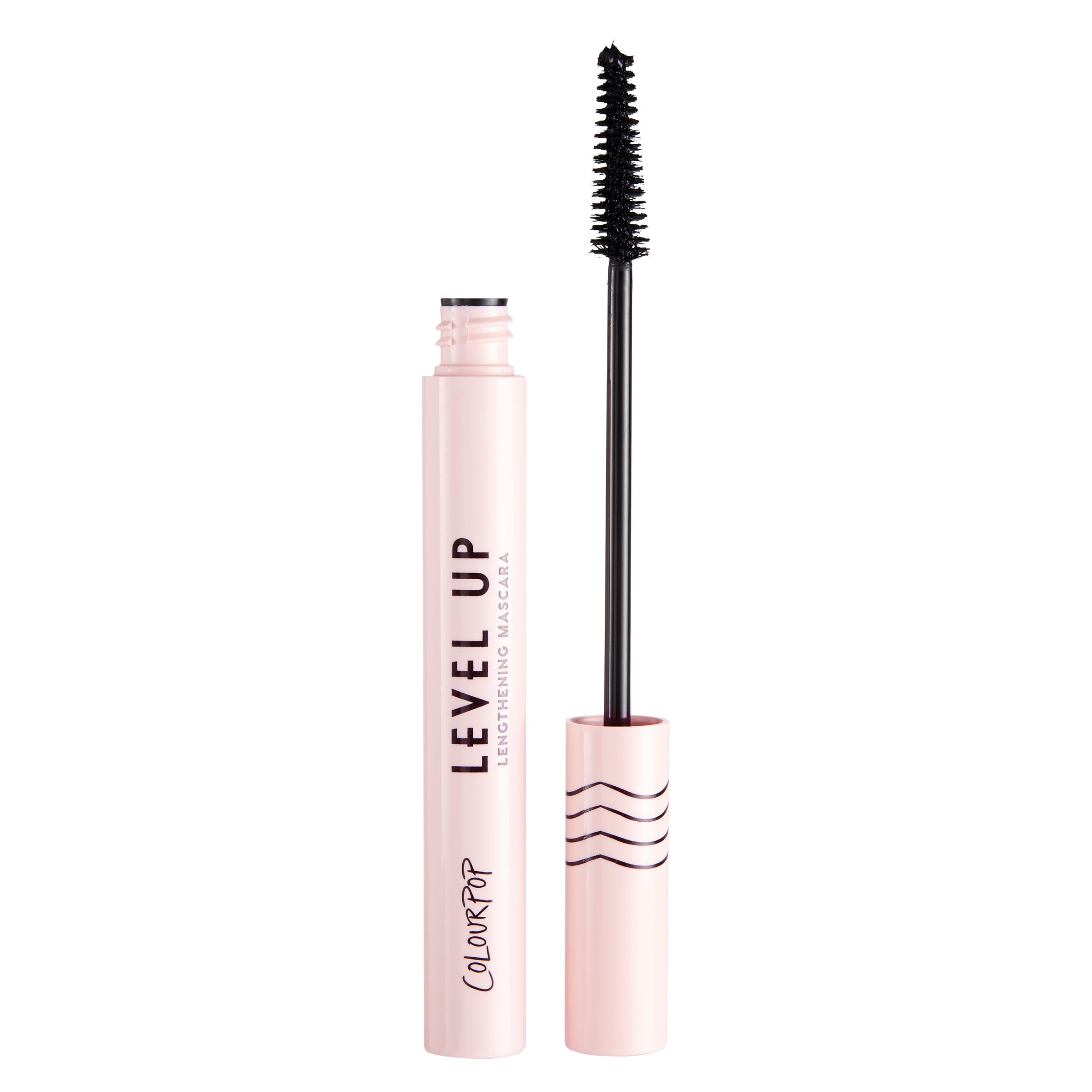 ColourPopLevel Up Lengthening Mascara - Buildable Black Mascara for Lifting & Lengthening Lashes - Separates and Extends Lash Length - Conditioning Formula with Vitamin C & E - Black (0.25 oz)