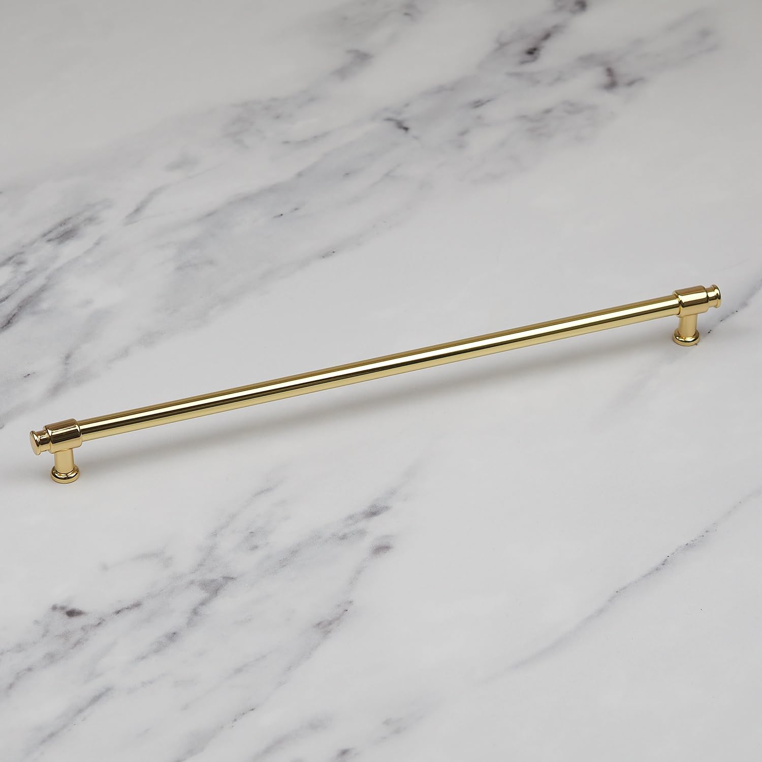 Handle & Home Gold Polished Brass Clasp Detail T-Bar Handles - 320Mm Handle