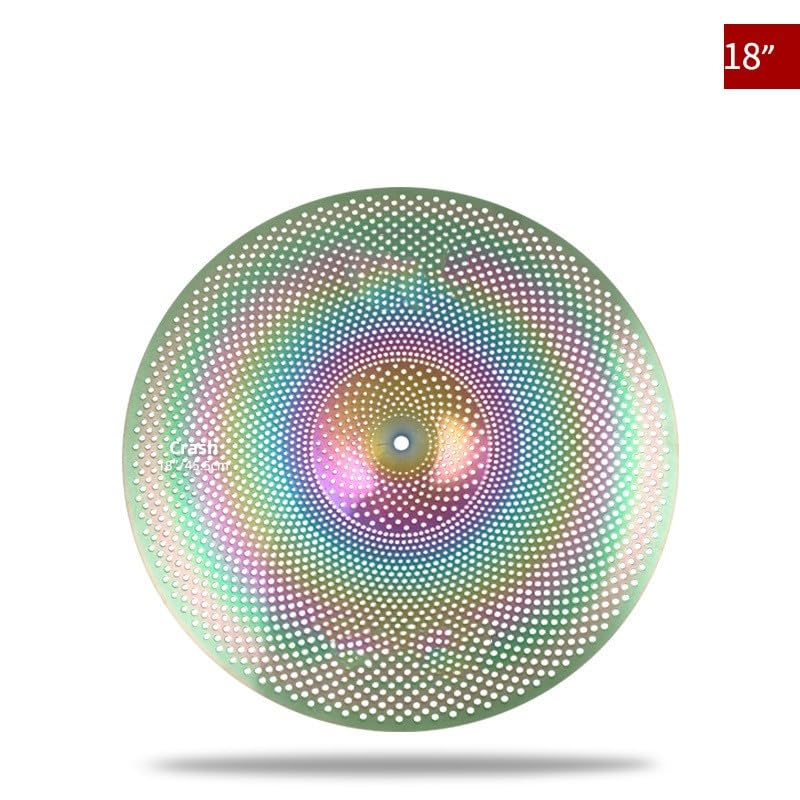 JITEM Drum Silent Cymbal Set, Colored Cymbals, Cymbals of Various Sizes(Size:18in)