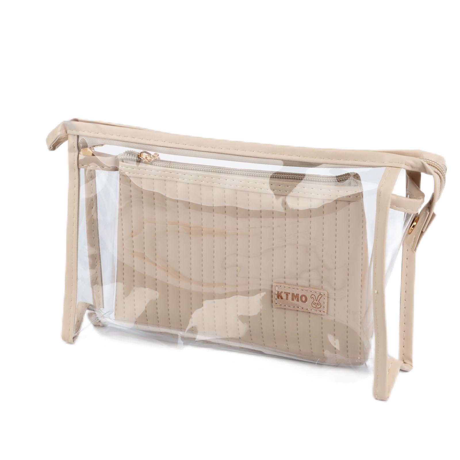 RISVOWO Neceser Mujer, Neceser Viaje de 2 Piezas, Neceser Viaje, Neceser Maquillaje Transparente, Neceser Viaje Mujer Impermeable, Neceser de Viaje de Viaje Portátil