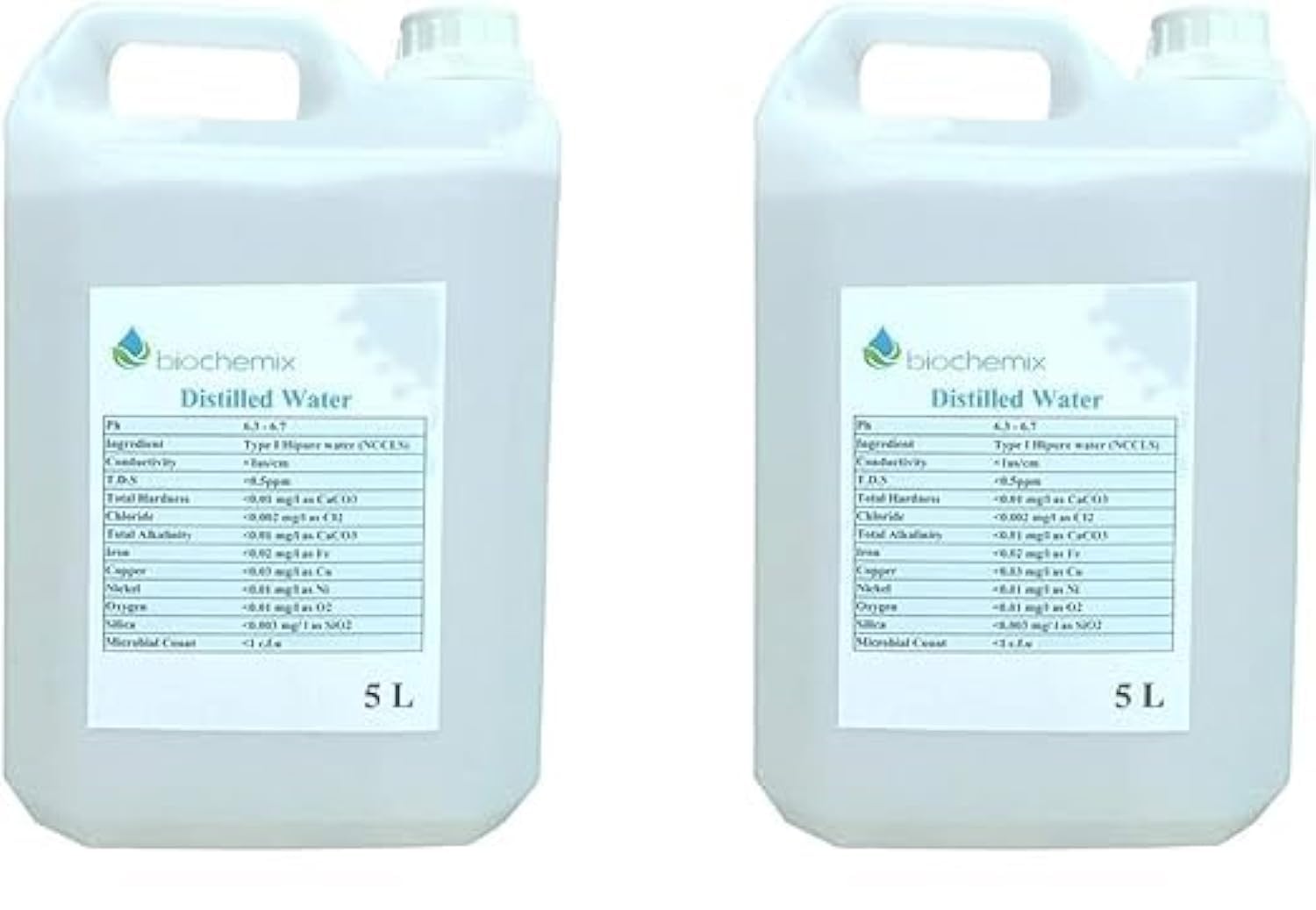 BioChemixHIPURE Distilled Water 5 Liter-2 pieces