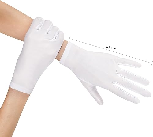Miniatura 4 de Guantes de ópera cortos de satén para mujer, guantes formales de baile para boda, banquetes de novia, fiesta, guantes de los años 20, accesorios