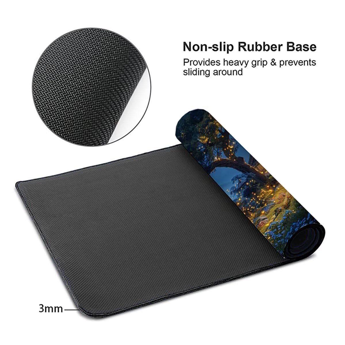 Tappetino per Mouse Gaming XXL 1200x600x3mm– Ufficio Mousepad Grande – Migliora la Velocità e la Precisione Tenuta Stabile Sottomano per Ufficio e Casa Accessori Scrivania Paesaggio PjY12271 N-U