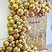 Labeol Metallic Gold Balloons Different Sizes 139PCS 18/12/10/5 Inch Chrome Gold Balloon Garland Arch Kit Quality Latex Balloons Gold Decorations for Wedding Party Birthday Graduation Baby Shower