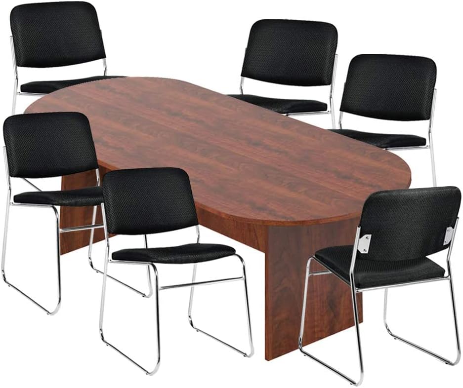 GOF 6FT, 8FT, 10FT Conference Table & Chair (G11697) Set, Dark Cherry, Espresso, Artisan Grey, Mahogany, Walnut (10ft Table Only, Artisan Grey)