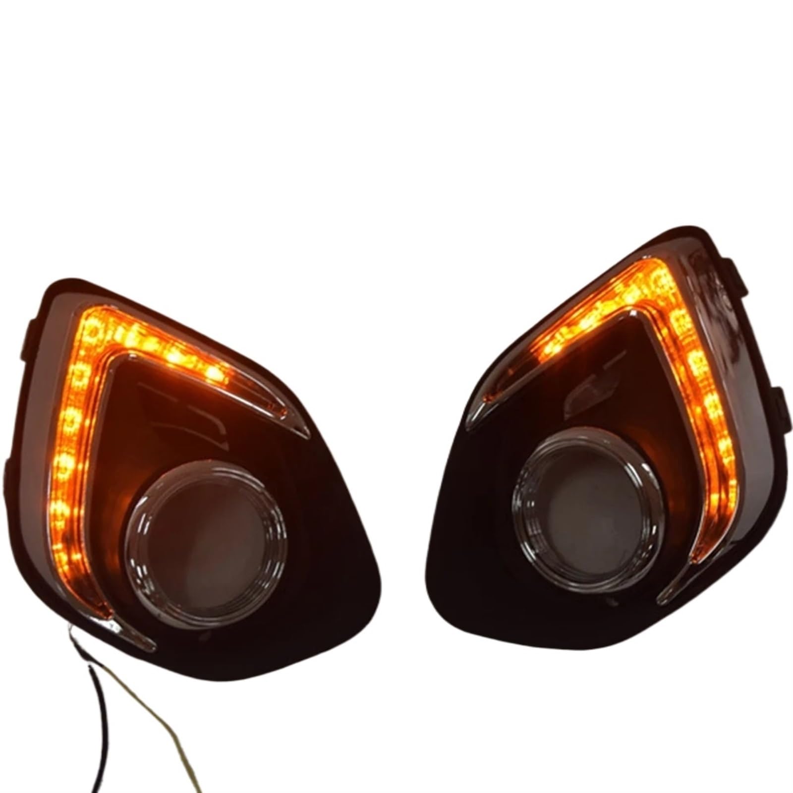 Luces de circulación diurna LED DRL aptas for Mitsubishi ASX 2013 2014 2015 luz diurna impermeable faro antiniebla blanco y ámbar Luces DRL del coche