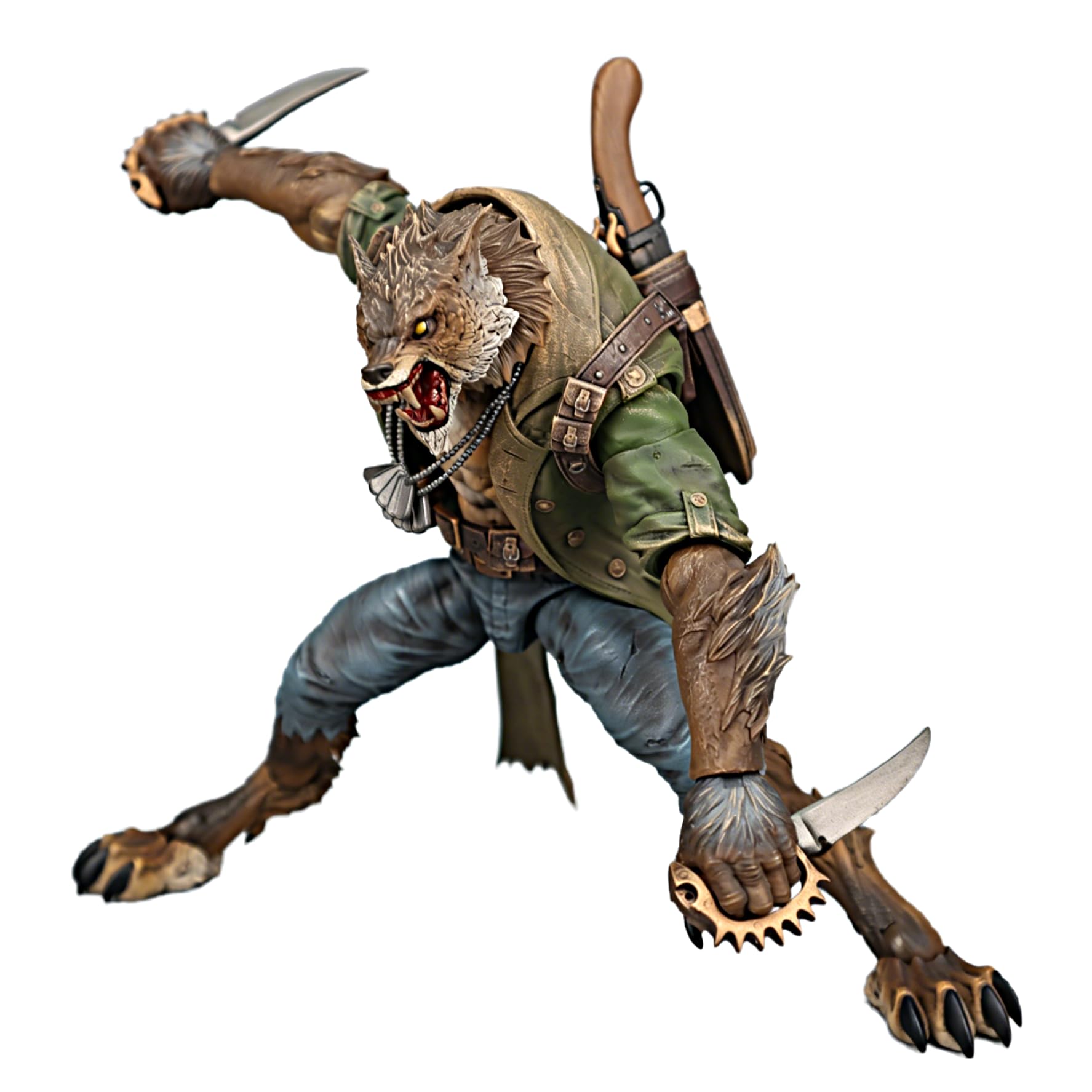 TOYVERSE 1/12 Veteran William Wolf Man Actionfigur, 21 cm, 3 Formen wechselbar, für Erwachsene und Sammler, ab 15 Jahren