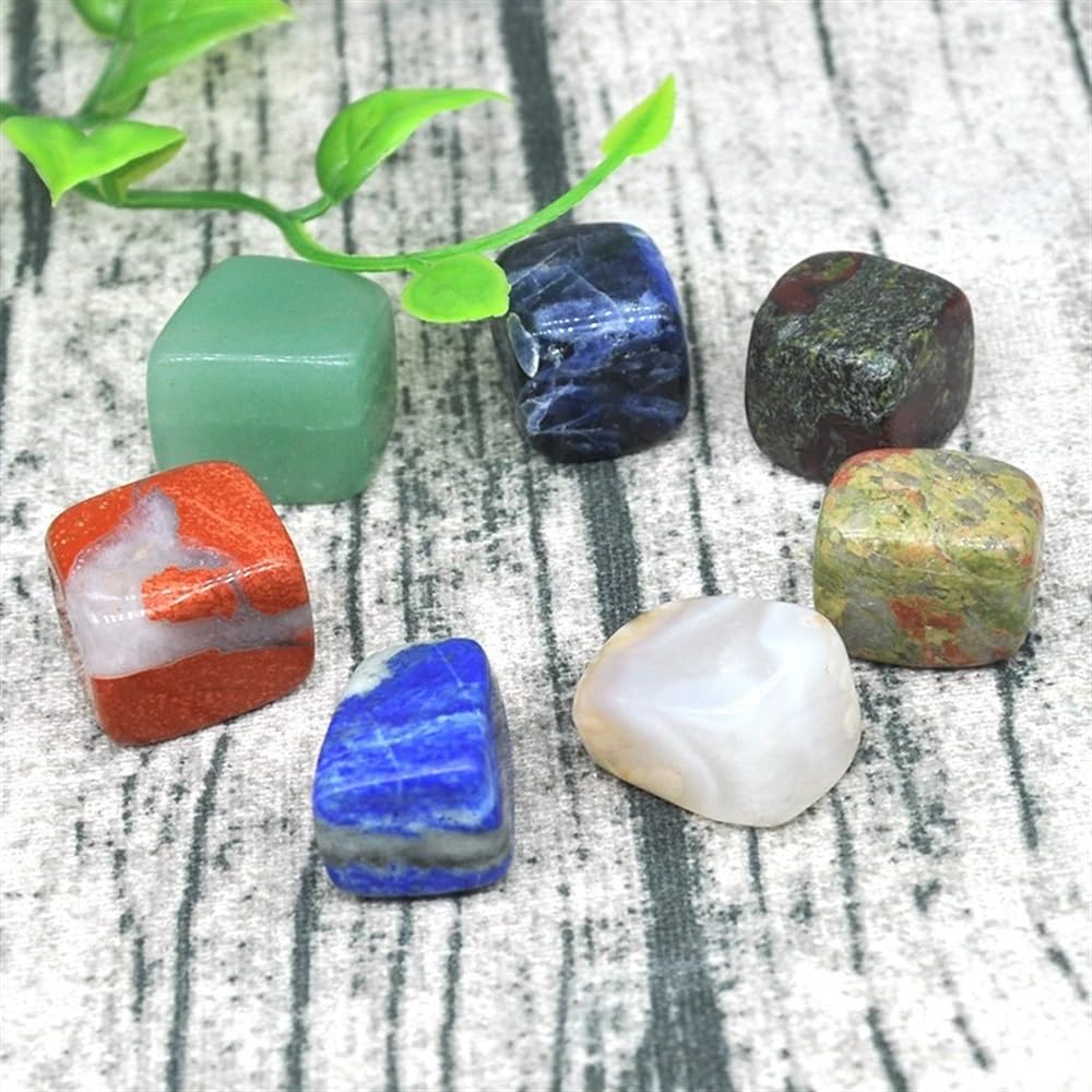 Adornos de cristal 7 unids/set piedras naturales Chakra cristales curativos tratamiento de meditación Reiki cuarzo Mineral colección de piedras preciosas bolsa de regalo hermoso cristal