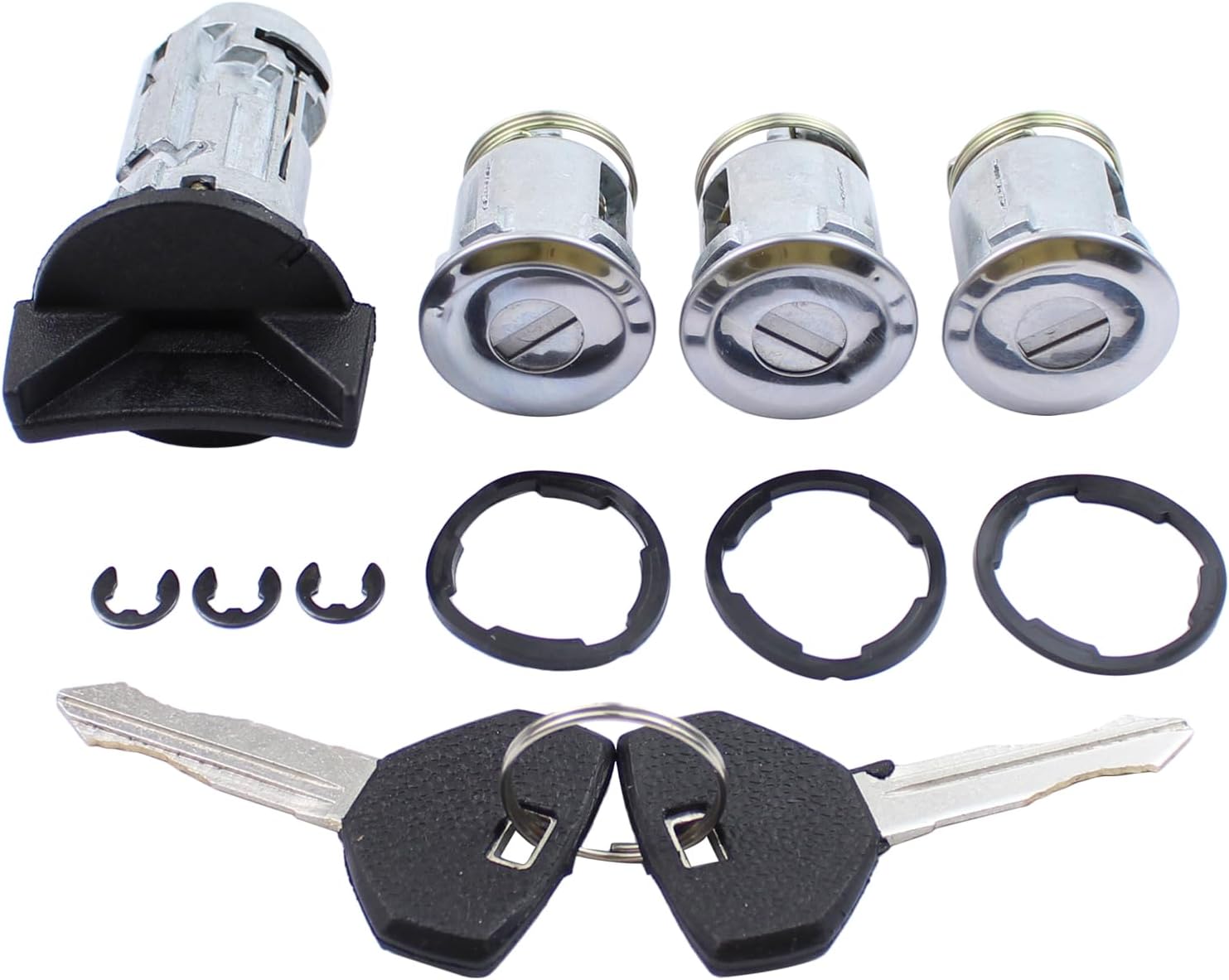 Ignition Switch and Door Lock Cylinder with 2 Keys Kit for Jeep Wrangler Comanche Grand Cherokee for Dodge W150 W250 W350 Ramcharger D150 D250 D350 Viper