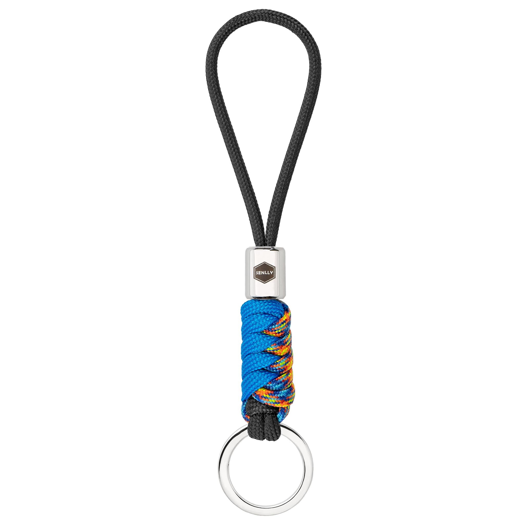 SENLLY Keychain Lanyard for Keys, Cell Phone, Wallet, Paracord Braided Design with Stainless Steel Hardware