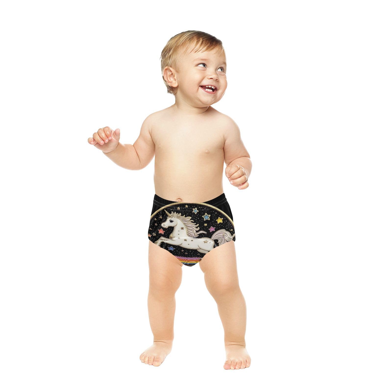Coikll Cute Rainbow Horse Toddler Training Underwear Waterproof Baby Pee Pants -4T