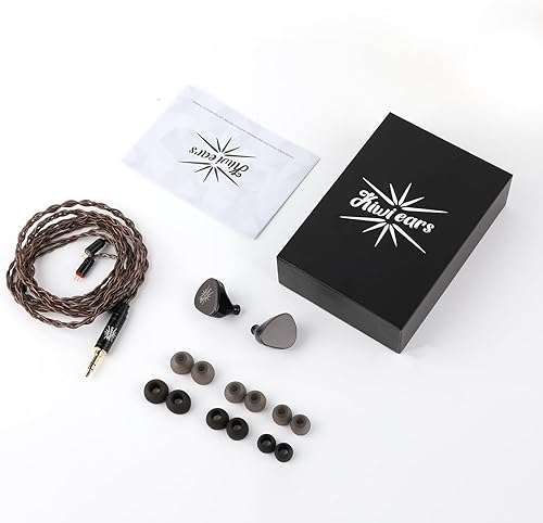 Miniatura 7 de Linsoul Kiwi Ears Melody - Monitor de oído planar de 0.472 in, auriculares con cable de alta fidelidad IEM, con carcasa impresa en 3D, cable IEM