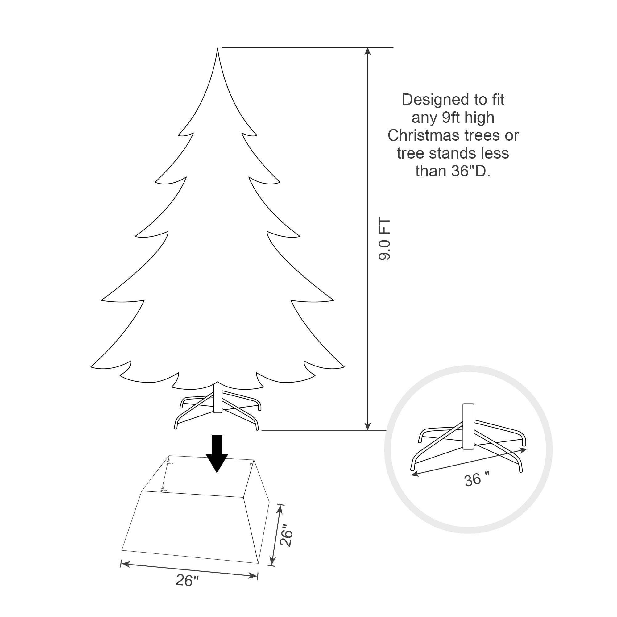 Glitzhome Collier trapézoïdal en métal tressé pour sapin de Noël rustique pour décoration de fête de 65,4 cm de long