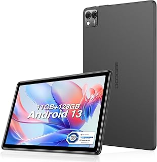 DOOGEE T10S Android 13 Tablet 10.1 incht Tablet IPS FHD Screen, 11GB RAM + 128GB ROM (Expand 1TB), TUV Low bluelight, 8MP+5MP Camera, 6600mAh Battery, Widevine L1 Android Tablet