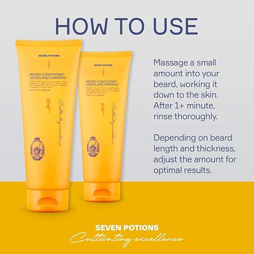 Miniatura 6 de SEVEN POTIONS Acondicionador de barba para hombres, evita la picazón y la caspa de la barba, natural, vegano, libre de crueldad (Woodland Harmony,