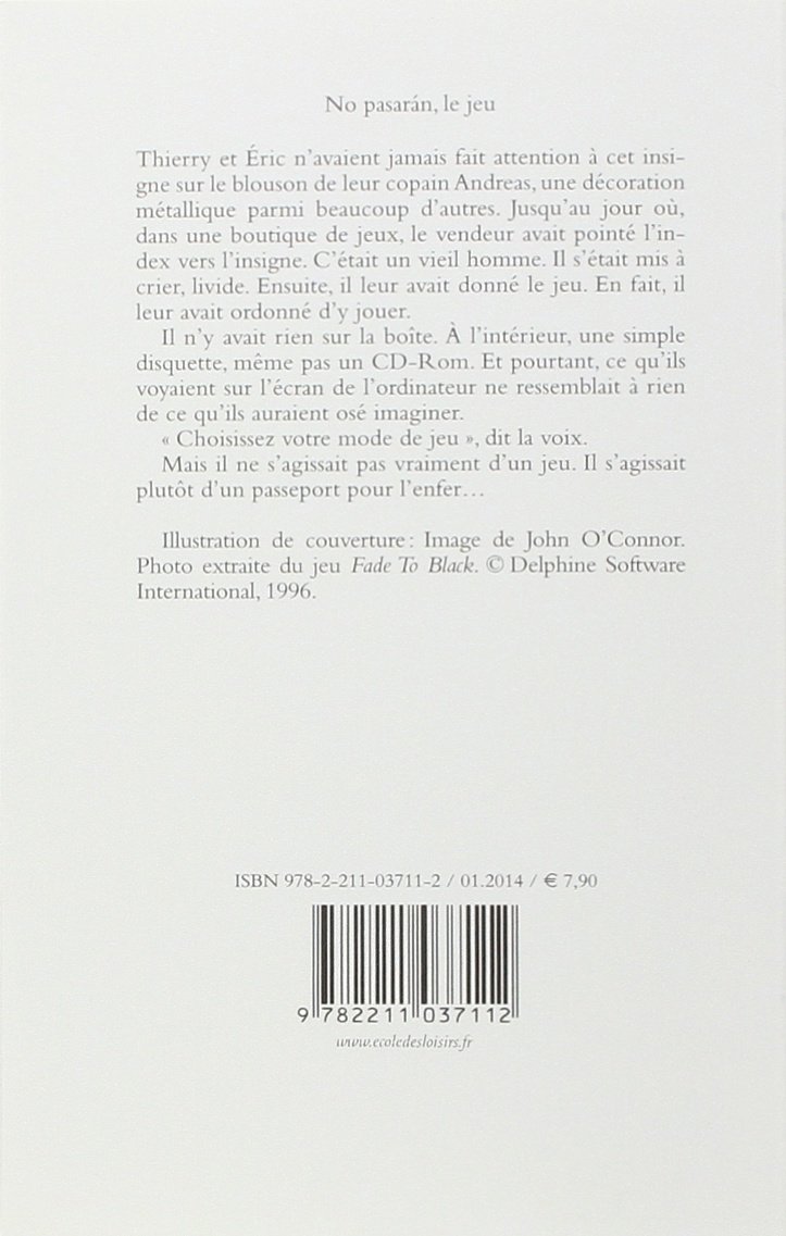 No Pasaran Le Jeu Résumé Fiche De Lecture No pasaran : Le Jeu : Lehmann, Christian: Amazon.fr: Livres