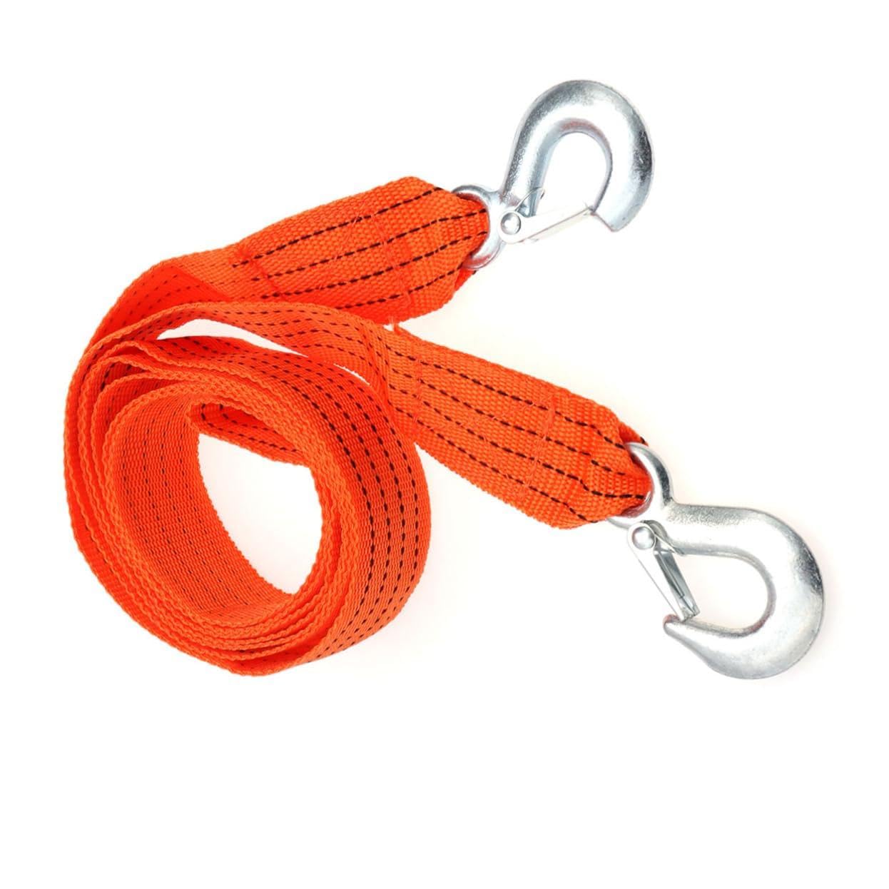 Cabilock Durable Nylon Trailer Rope for Outdoor Emergency Use Fluorescent Design for Night Safety Secure Forged Hook for Winching and Towing Vehicles