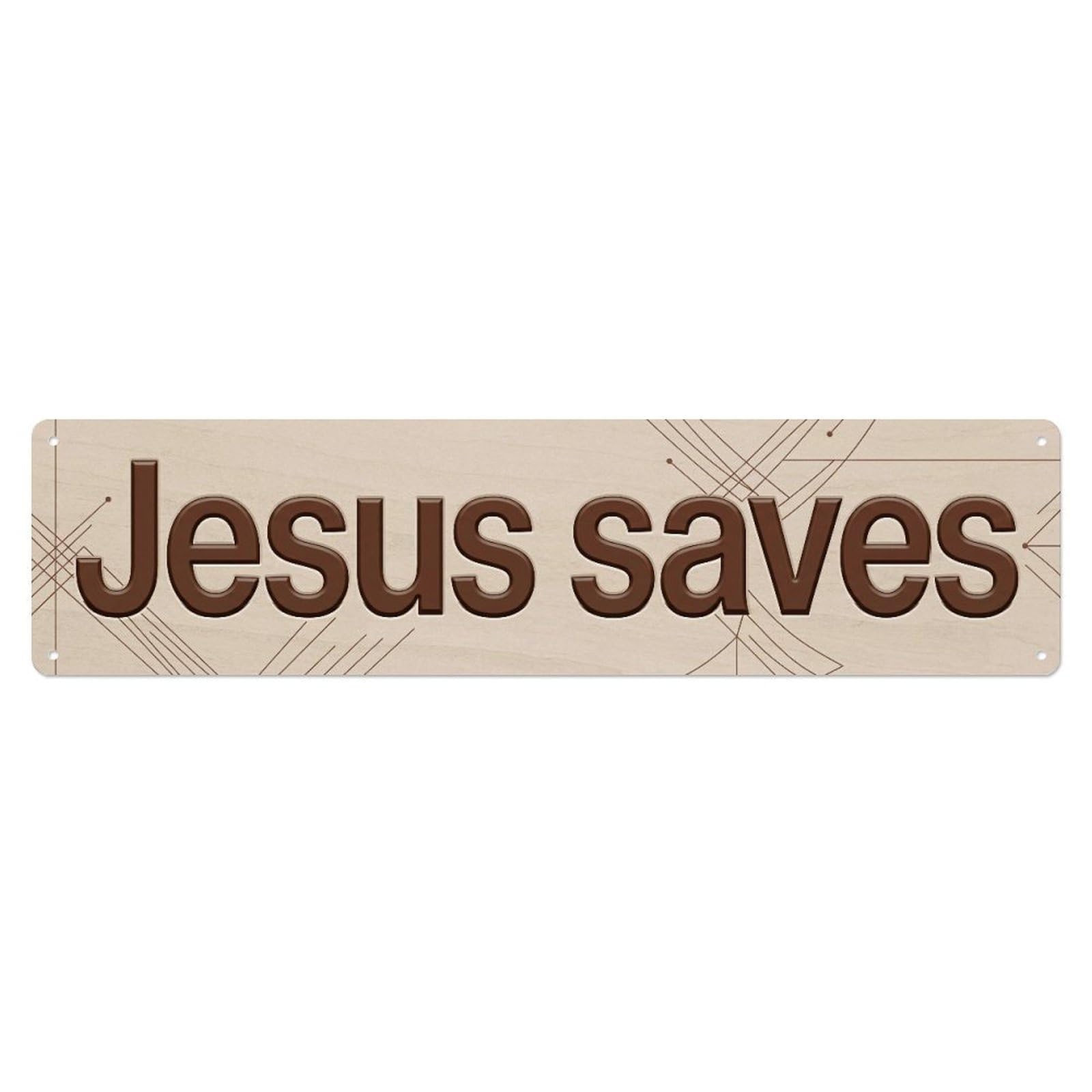 Jesus Saves Salvation Faith（1） Metal Tin Skinny Sign Plaque Wall Decor for Cafe, Club Bar, Office, Home Garden Metal Poster 4x16Inch