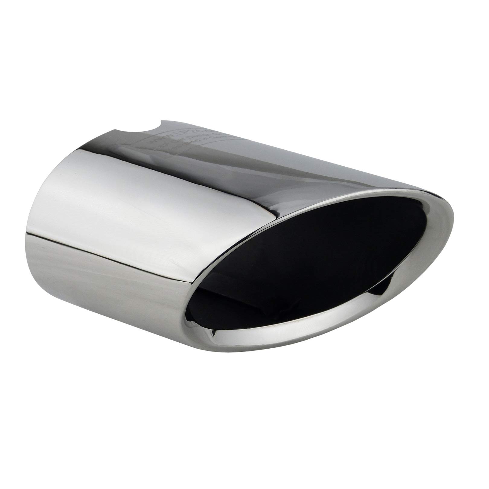 L&P A310-1 Terminale di Scarico ovale in acciaio inox in argento cromato, lucidato a specchio, plug & play OEM 18307618463 18302163710 18308510130 18307618464