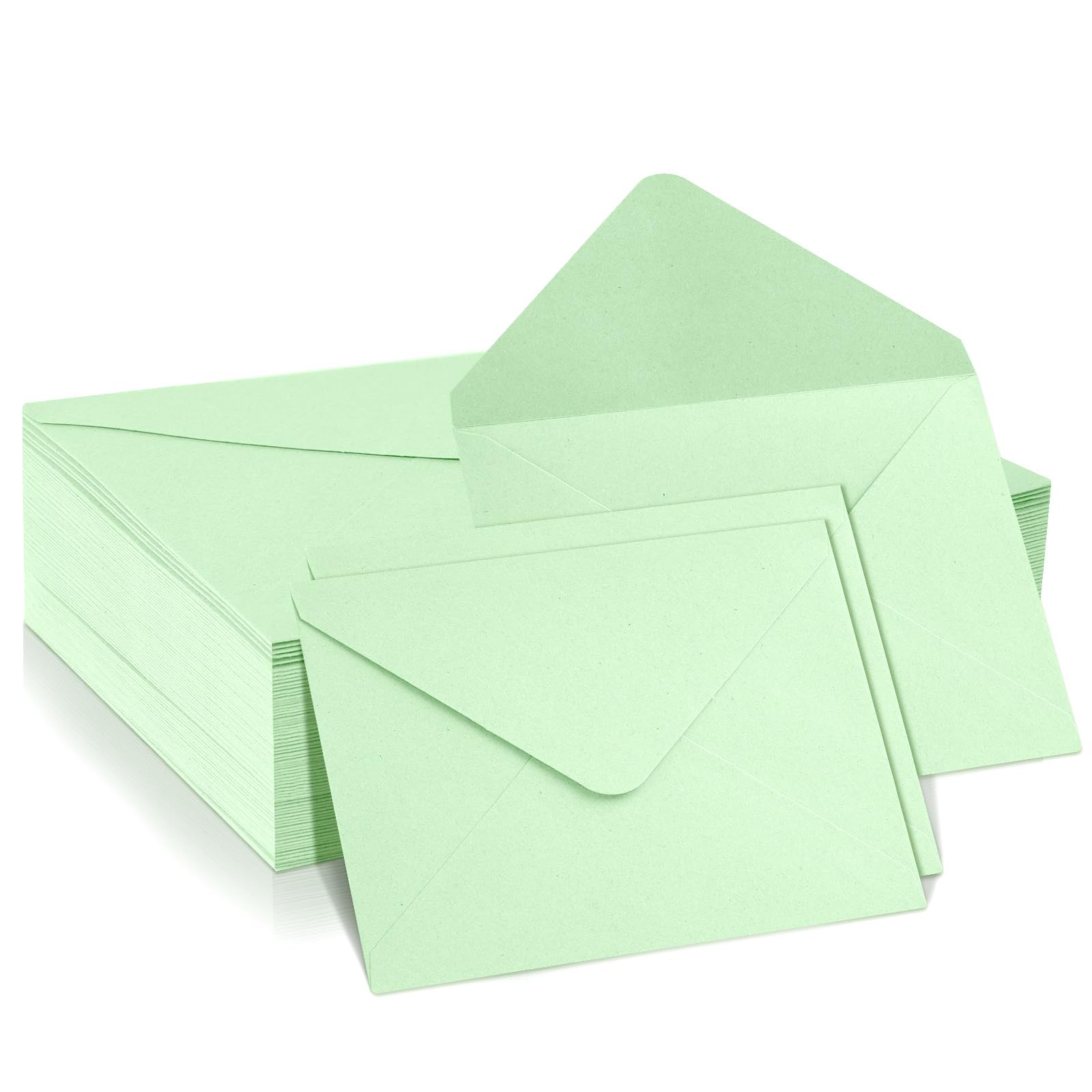 Romon Envelopes, Pack of 50 Kraft Paper Envelopes, 120 g/m² Envelopes, Small Envelopes, Letter Envelopes, Birthday Cards for Invitations, Wedding Invitations, Christmas Cards