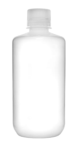 EISCO Botella de reactivo, 33.8 fl oz - Boca estrecha con tapón de rosca - Polipropileno - Translúcido