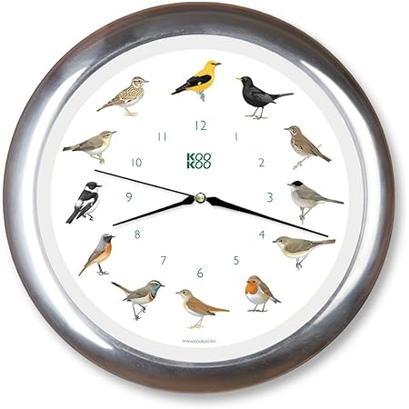 新色登場 Kookoo クークー Singv Gel ソングバード スカイグレー 歌う壁掛け時計 癒される小鳥の声 贈り物に最適 お歳暮 インテリアコーディネ 絶賛 Carlavista Com
