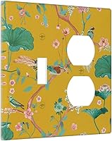 Vista 228 de Placa de pared de tortugas marinas, hierba oceánica, medusas, peces y algas marinas, placa de pared de doble palanca, cubierta de interruptor de luz