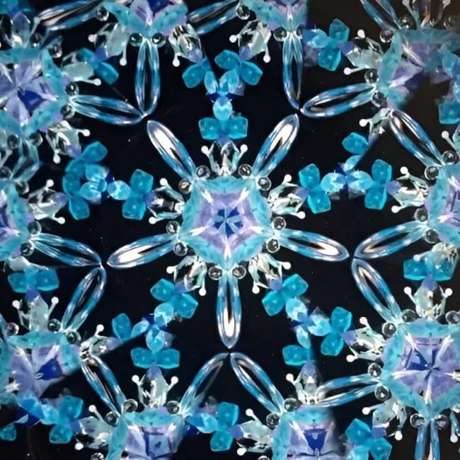 Twilight Blue Kaleidoscope (11.5cm) - Luxury Gemstones, Unique Handmade in Japan by Ayaka Kobayashi, Adult Collectible, 14+