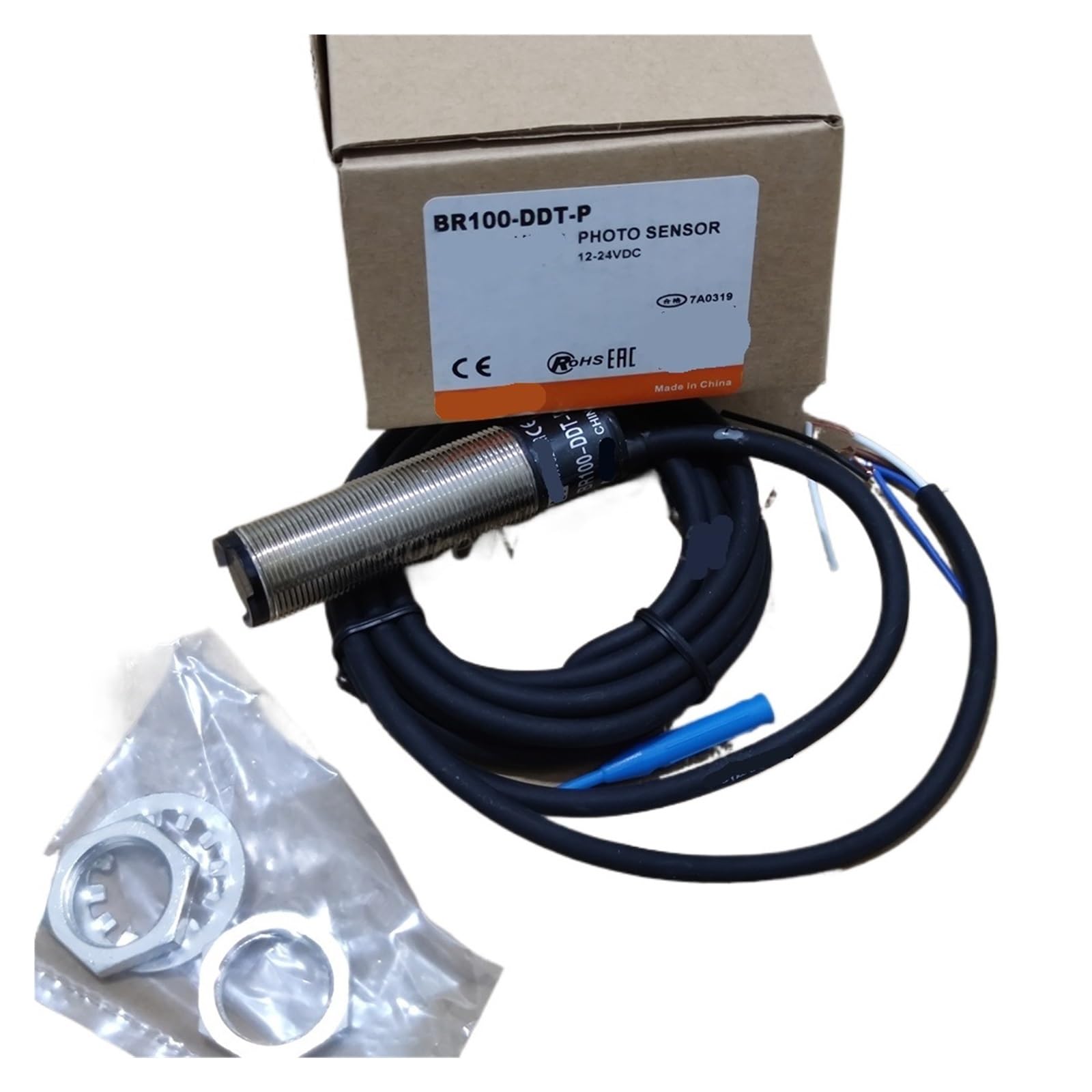 ZVQYSGIW 1PCS BR100-DDT BR100-DDT-P BR400-DDT BR400-DDT-P Photoelectric Switch Sensor(BR100-DDT NPN)