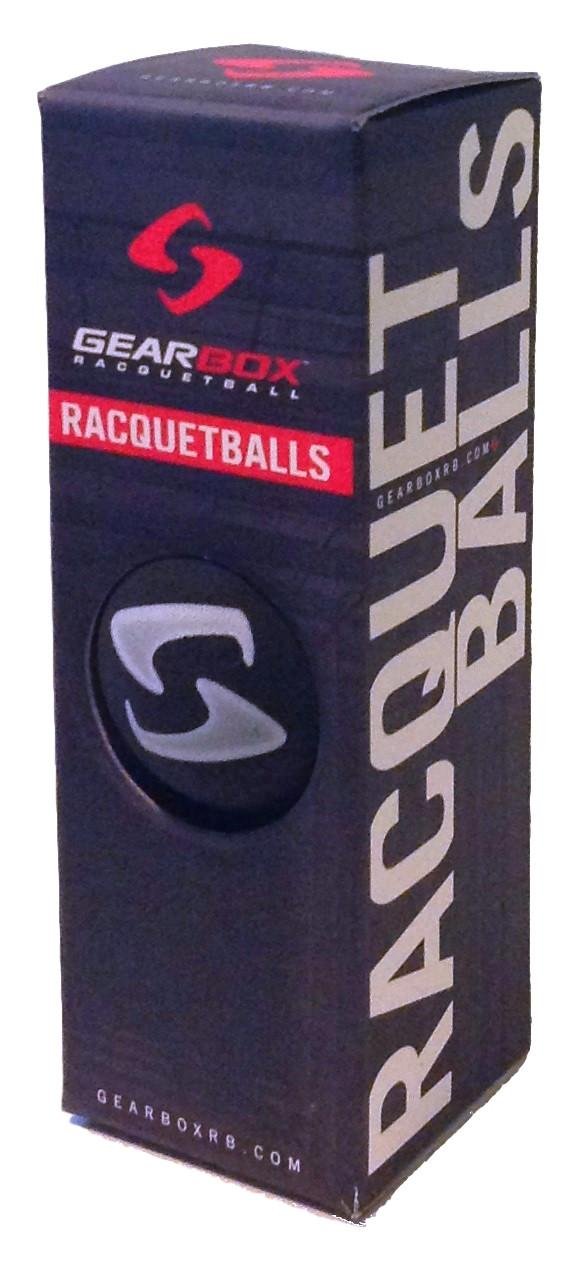 Gearbox Sleek Black Racquetballs 3 Ball Pack