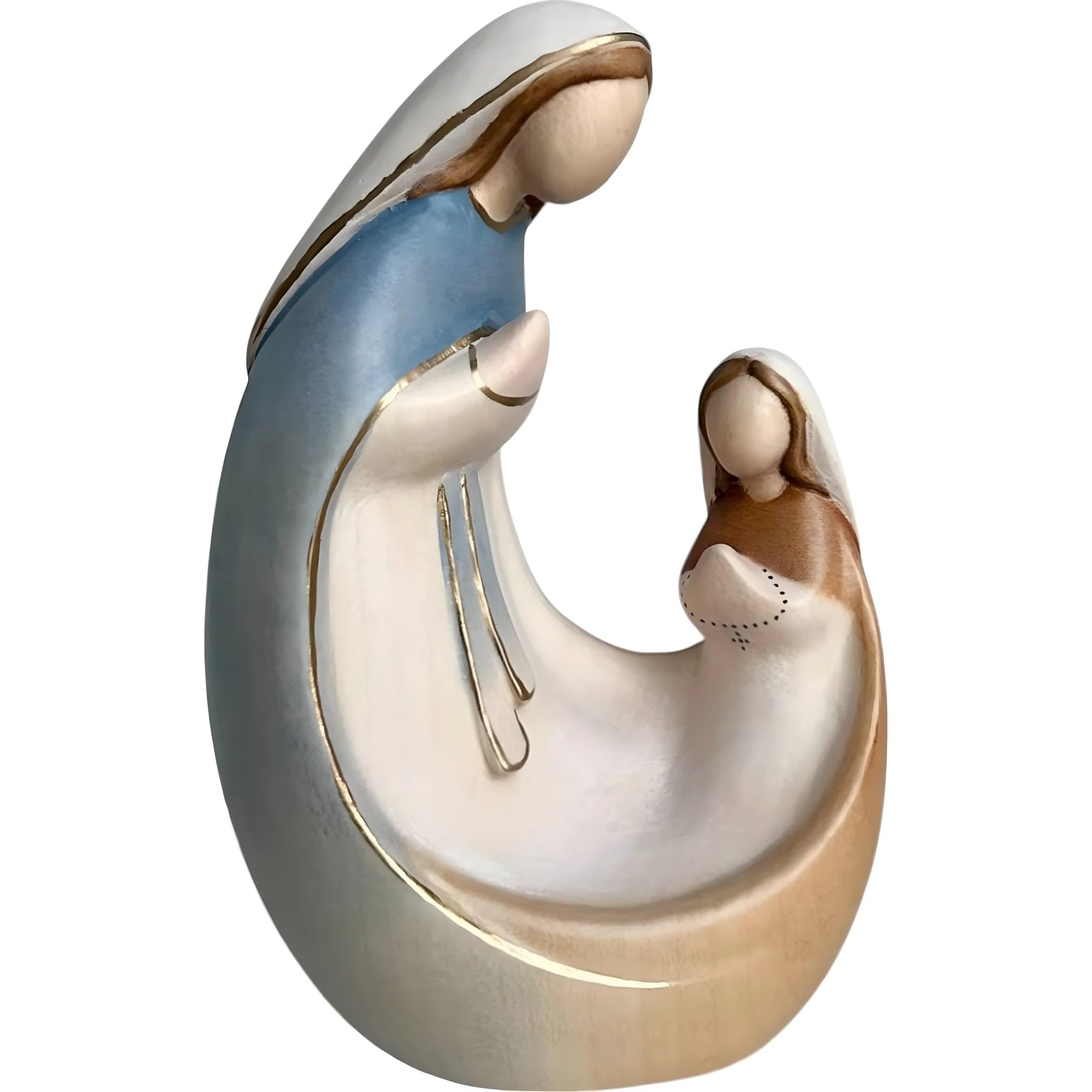 Dolfi Madonna z drewnianymi bernadettami, 7 cm, naturalne drewno w Val Gardena | Figurka szopki
