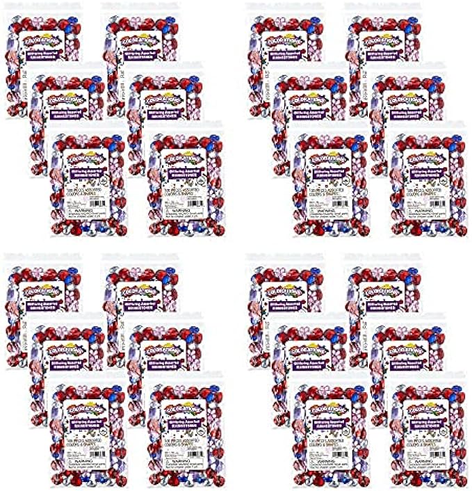 Colorations Rhinestones, Set of 2400,Sparkly Gem Rhinestones Ready to be glued onto Any Project, 24 Individually Packaged Sets, Personalize & Decorate for Gifts, Arts & Craft Craft for Children