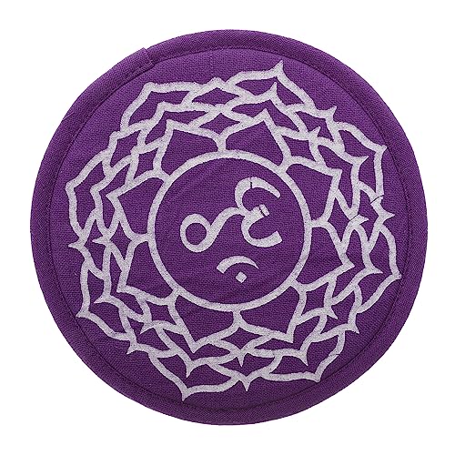 SUPVOX Buddhism Decor Embroidered Teapot Cushion Handmade Mat for Singing Bowl Cotton Yoga Mat Pillow