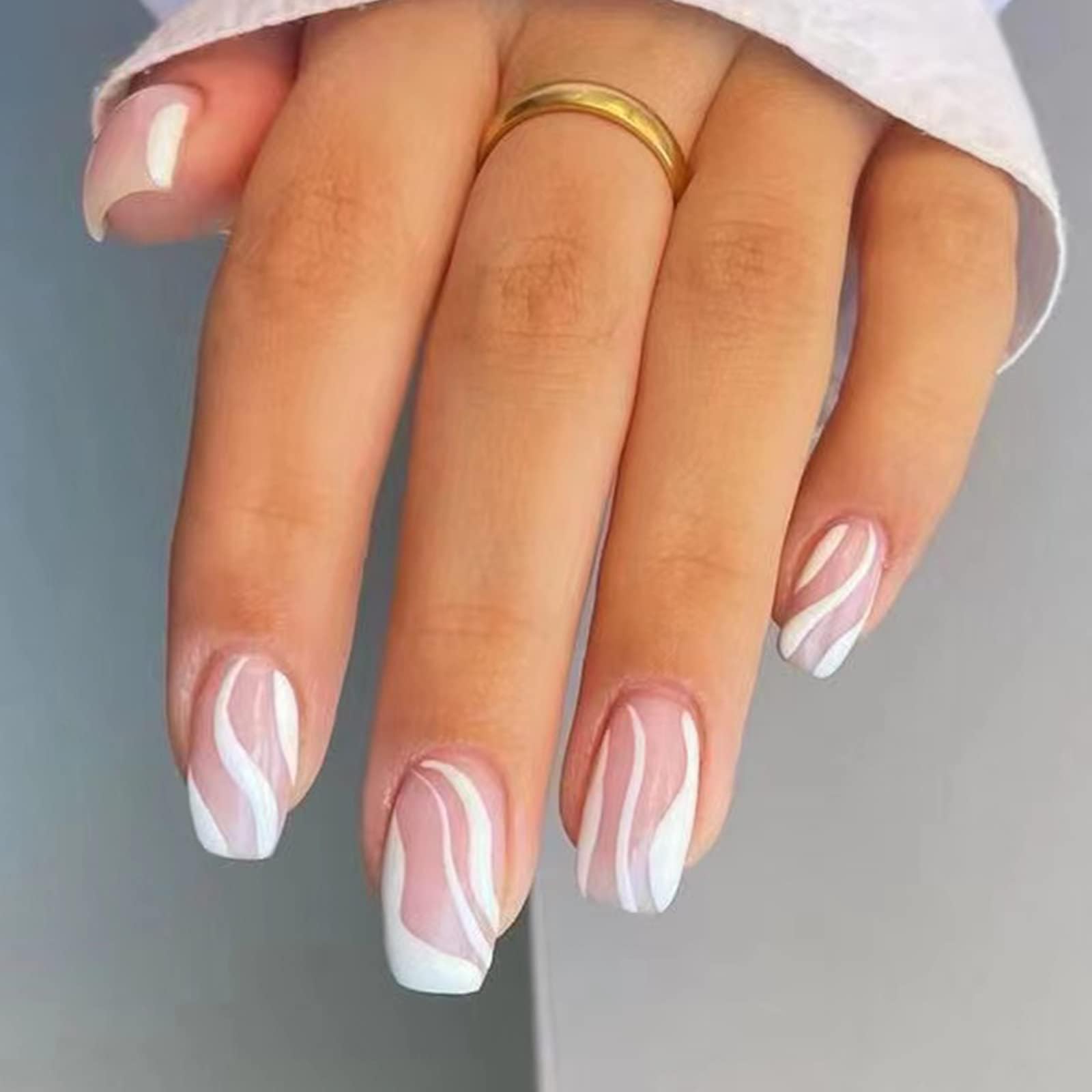 Vemalo Fake Nails Press on Nails for Women and Girls 24pcs N-11 (Style 15)