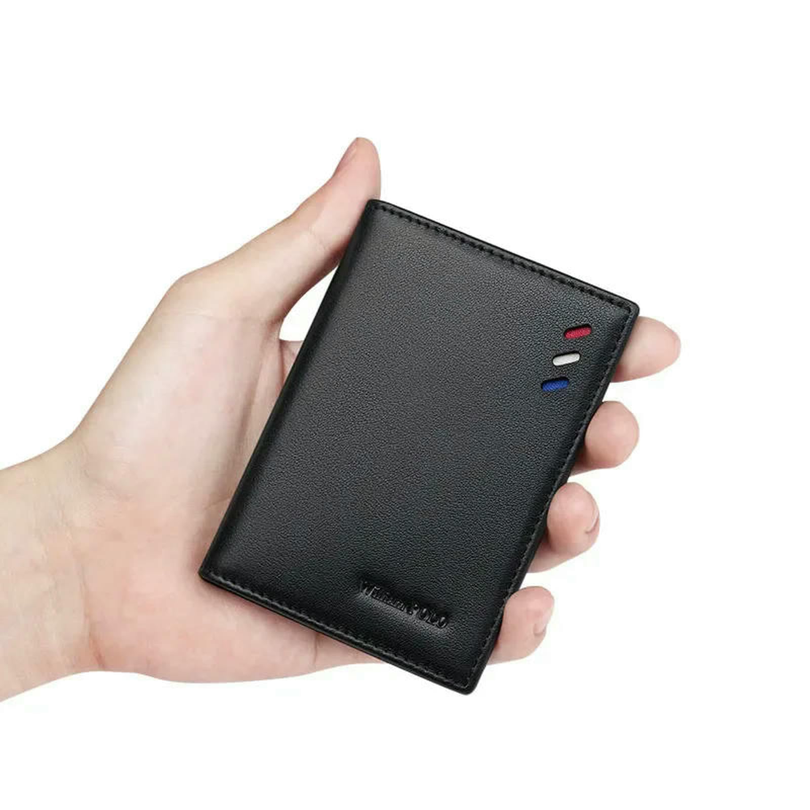Portfele męskie Portmonetka Id Card Holder Prezent Brązowy-11 x 8 x 1,2 cm