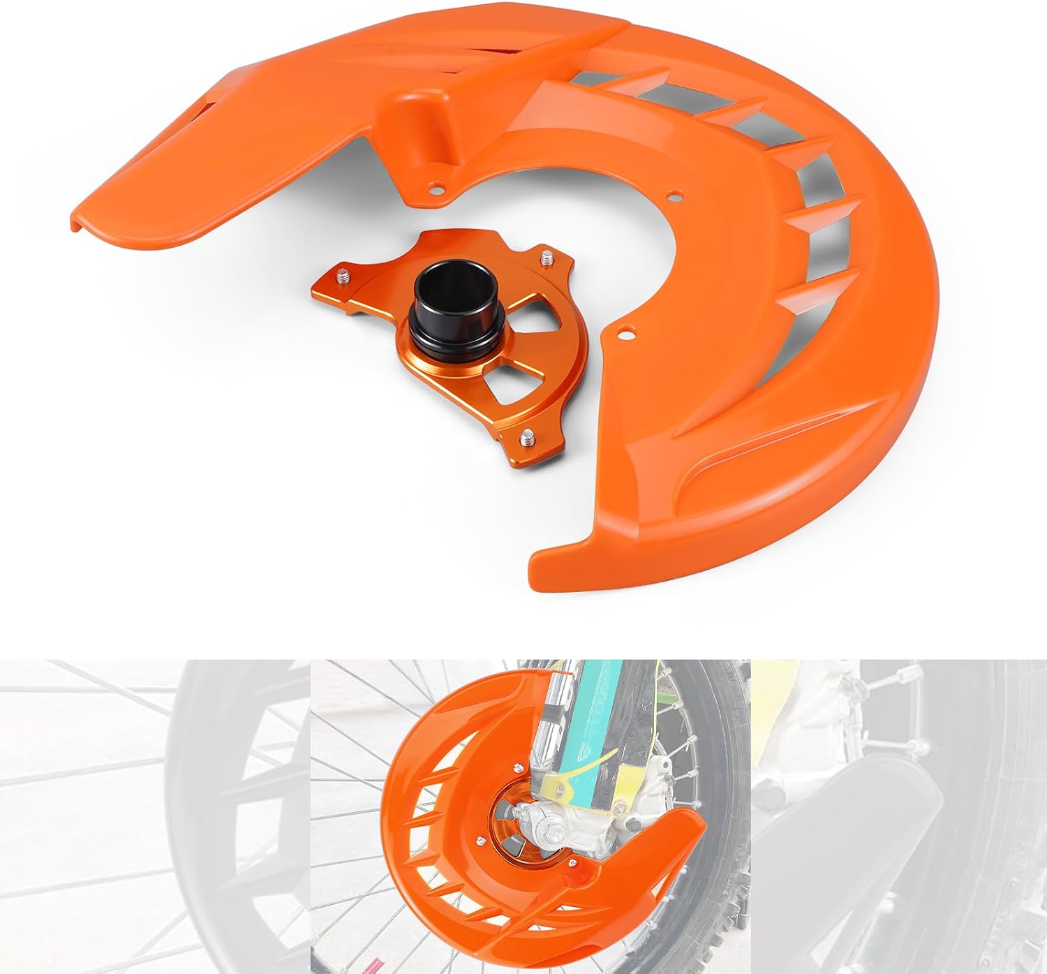 NICECNC Orange Brake Rotor Shield Protector Cover 7800906110030 Compatible with KTM 125-530SX/SX-F/XC/XC-F 2003-2014 125-530EXC/EXC-F 2003-2015 See Fitment