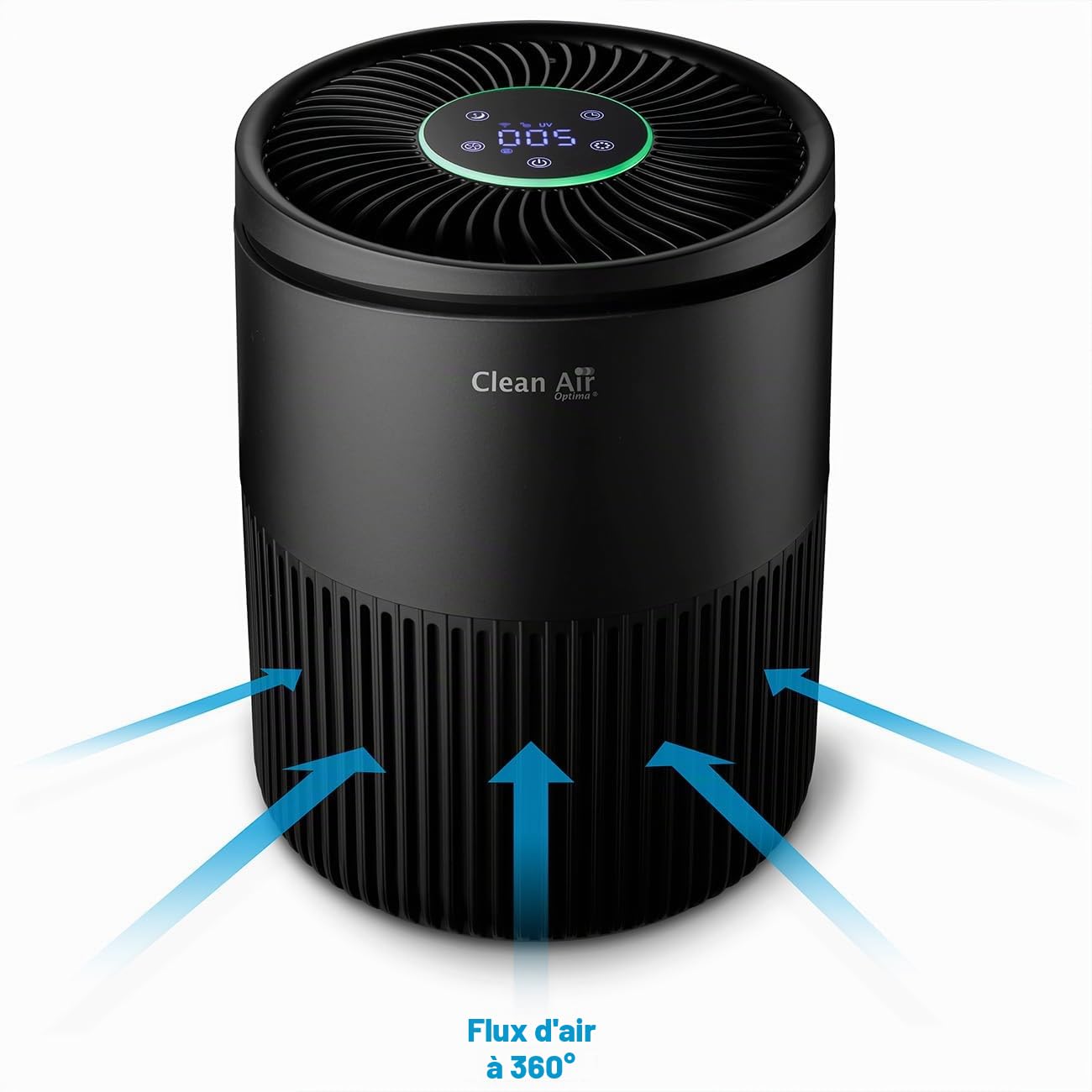 Clean Air Optima - Purificateur d’air HEPA UV et ioniseur intelligent CA-503B Compact Smart - Convient aux pièces jusqu'à 30 m² / 75 m³ - capacité jusqu'à 140m³/h