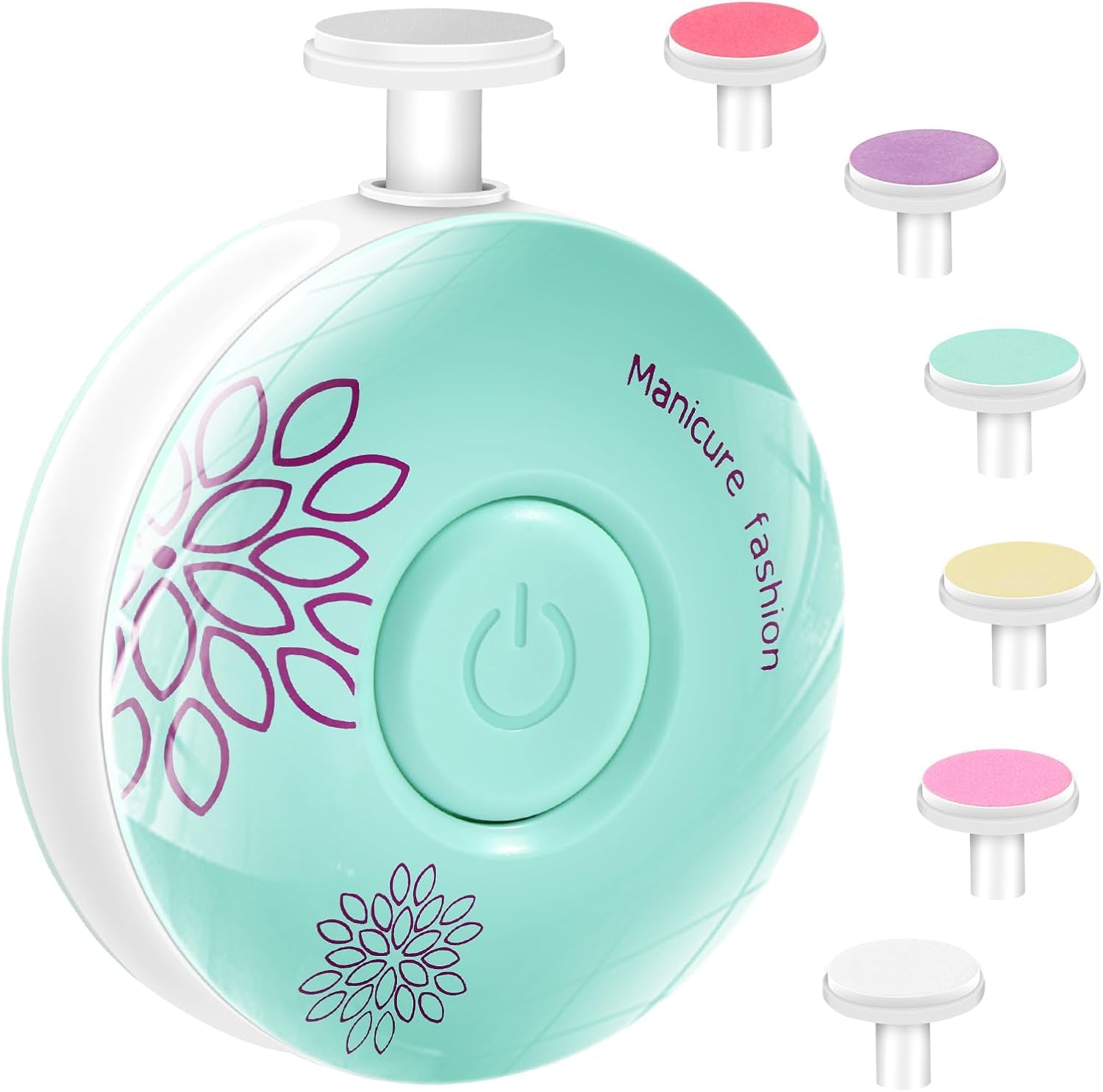 TUPERMAR Electric Baby Nail File 6-in-1 Nail File for Newborn Set, Nail Cutter for Newborns for Toes and Fingers, Nail Care for Babies, Gift for Newborns, Interchangeable Grinding Heads-image-20