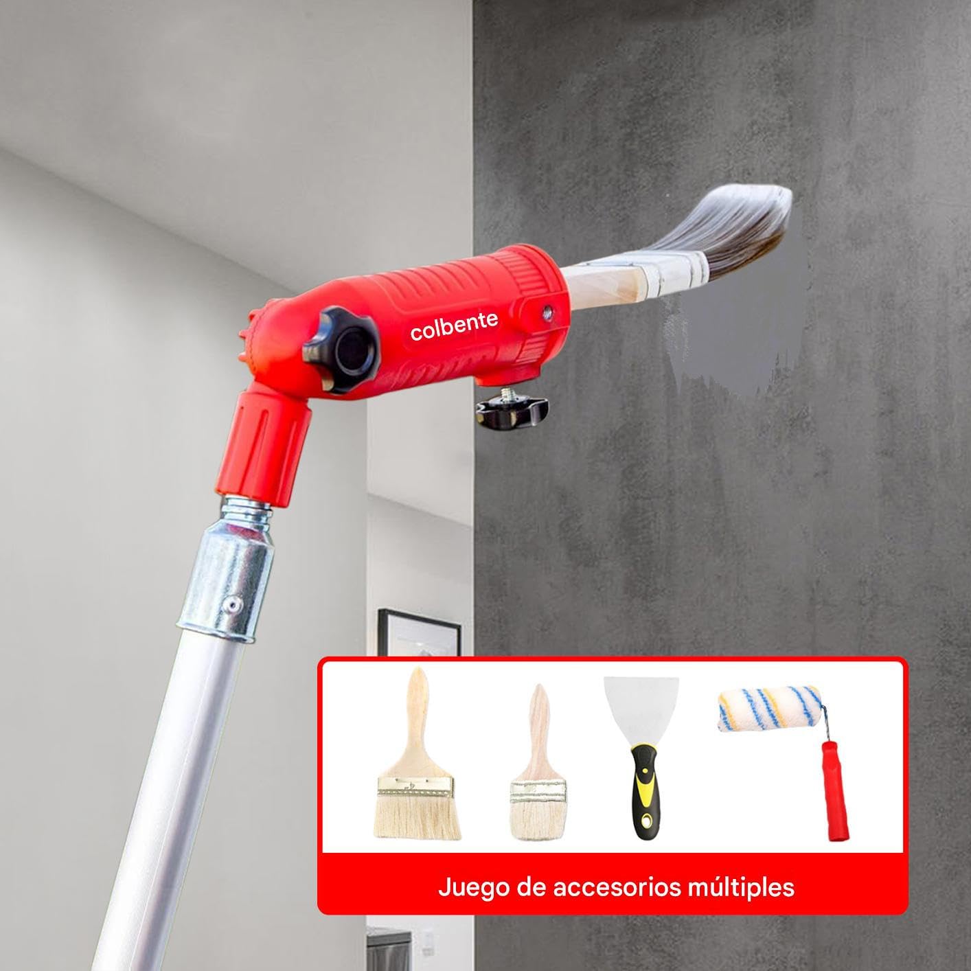 Set di rulli multifunzione con manico allungabile e pennello, ideale per ritocchi di casa, lavori artigianali, recinzioni, pavimenti, soffitti, porte, pareti e pellicce