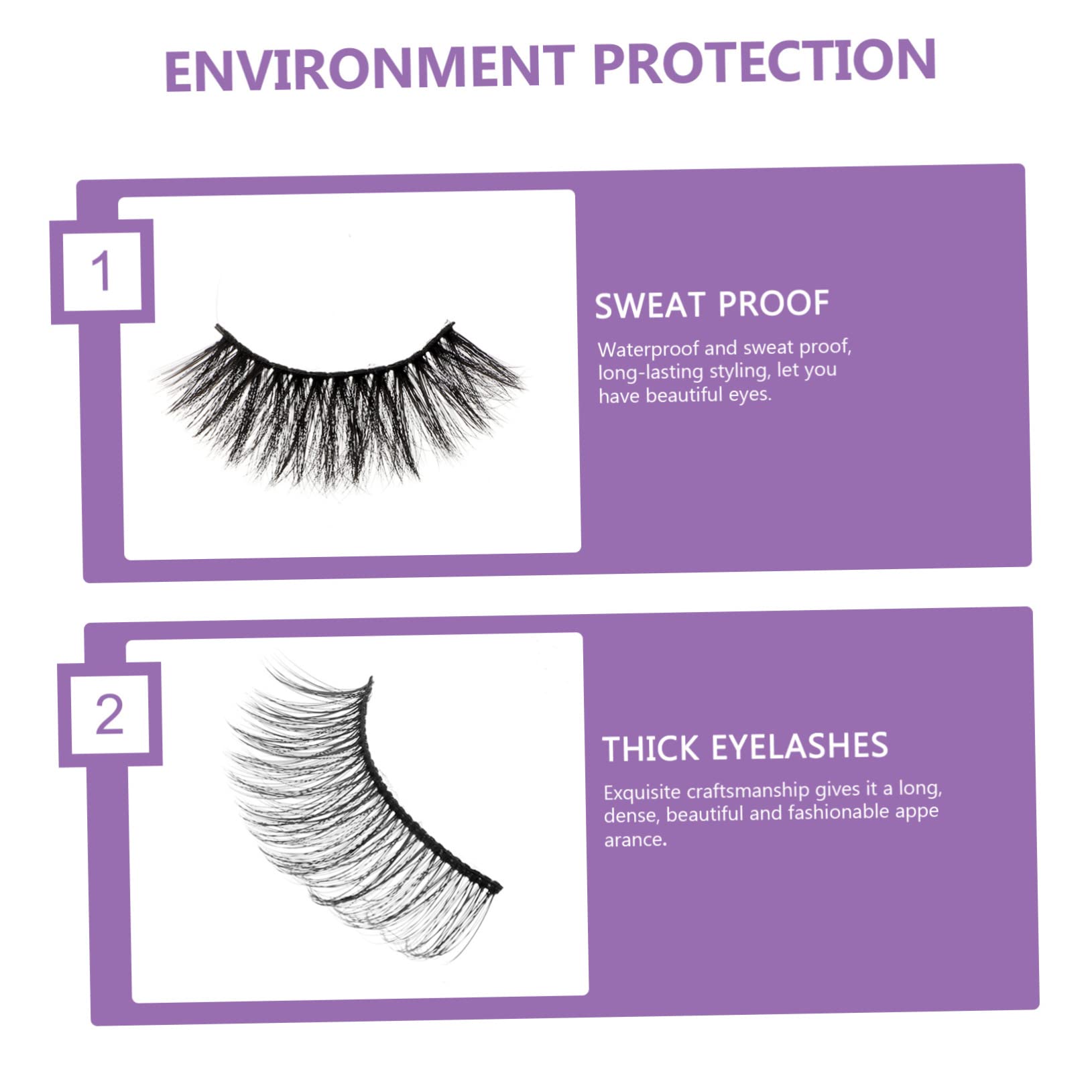 Mipcase 40paia Ciglia Finte Naturali Per Ragazze Effetto Realistico e Comodo Da Indossare Per Trucco Degli Occhi e Look Affascinante