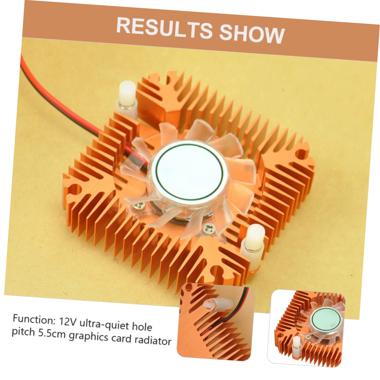 QUMIIRITY 12V GPU Fan Cooler Silent Graphic Card Cooling Device Precision Bearing Direct Blowing Airflow Durable Pure for Gaming and High Performance